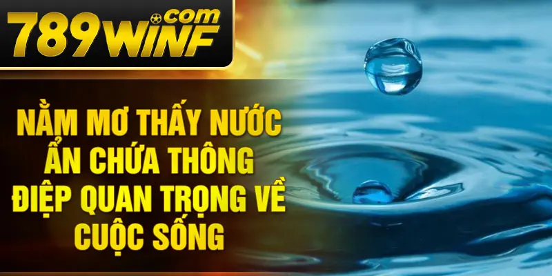 Nằm mơ thấy nước ẩn chứa thông điệp quan trọng về cuộc sống